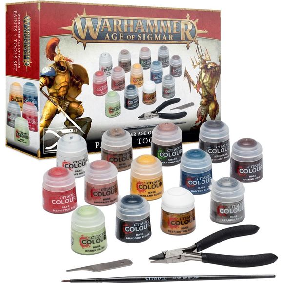 Warhammer Age Of Sigmar Paints + Tools Set