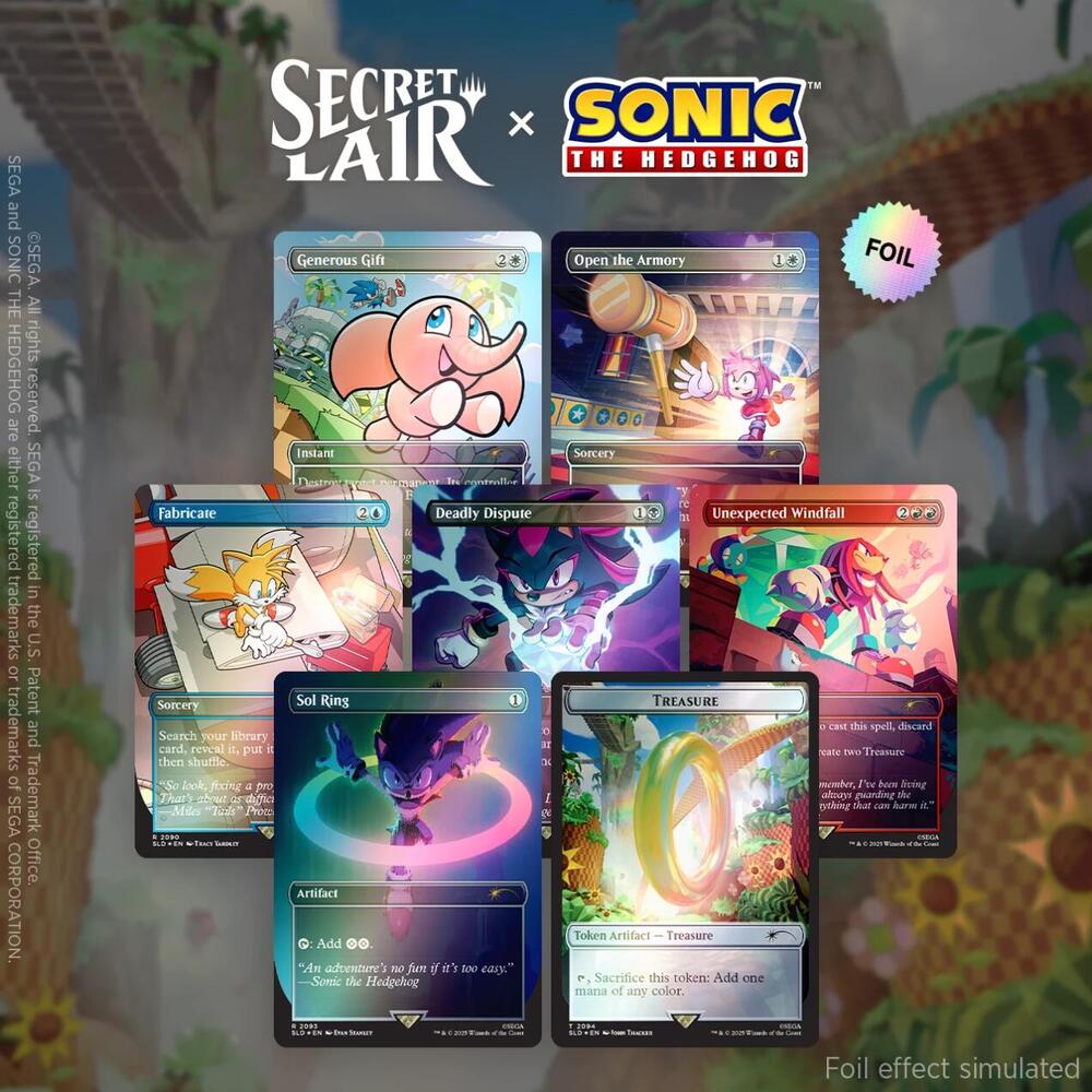 Magic the Gathering: Secret Lair - Sonic the Hedgehog - Chasing Adventure - Rainbow Foil Edition