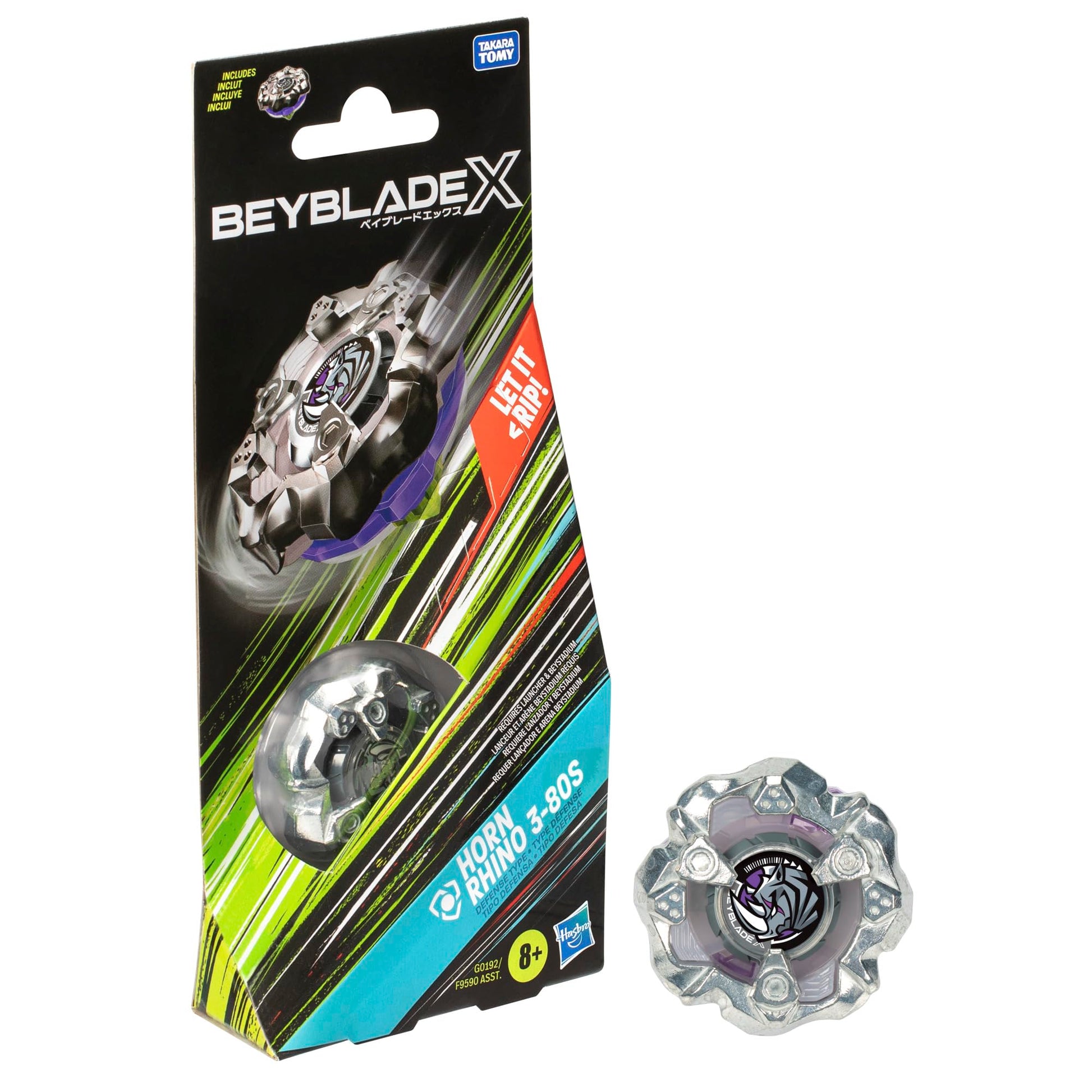 Beyblade X: Horn Rhino 3-80s Booster Pack Set