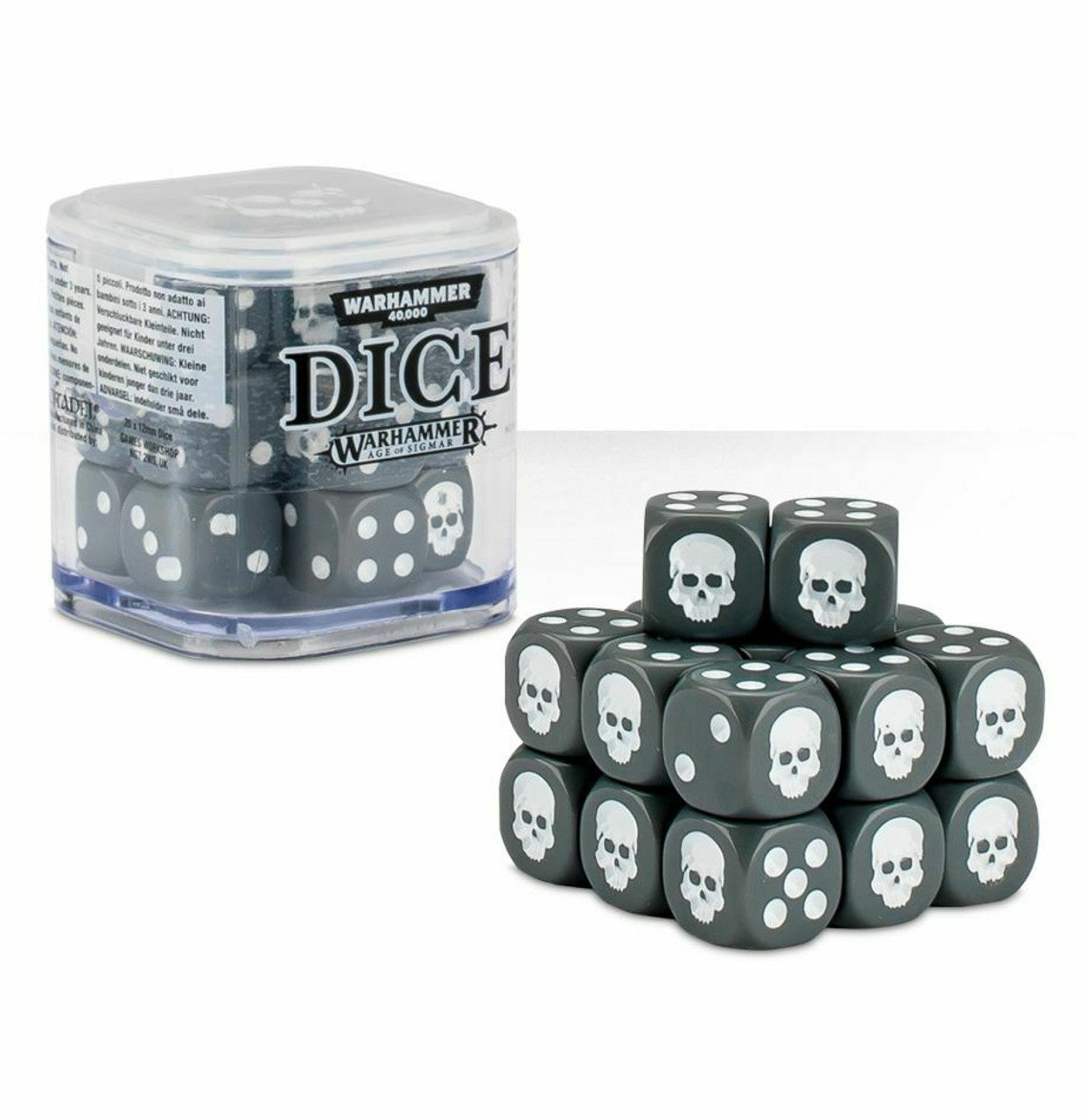 WARHAMMER 40,000: Games Workshop 12mm Dice Set - Grey