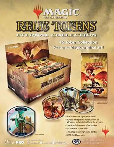 Magic The Gathering: RELIC LIFE COUNTER TOKENS - Eternal Collection by Ultra Pro (packs)