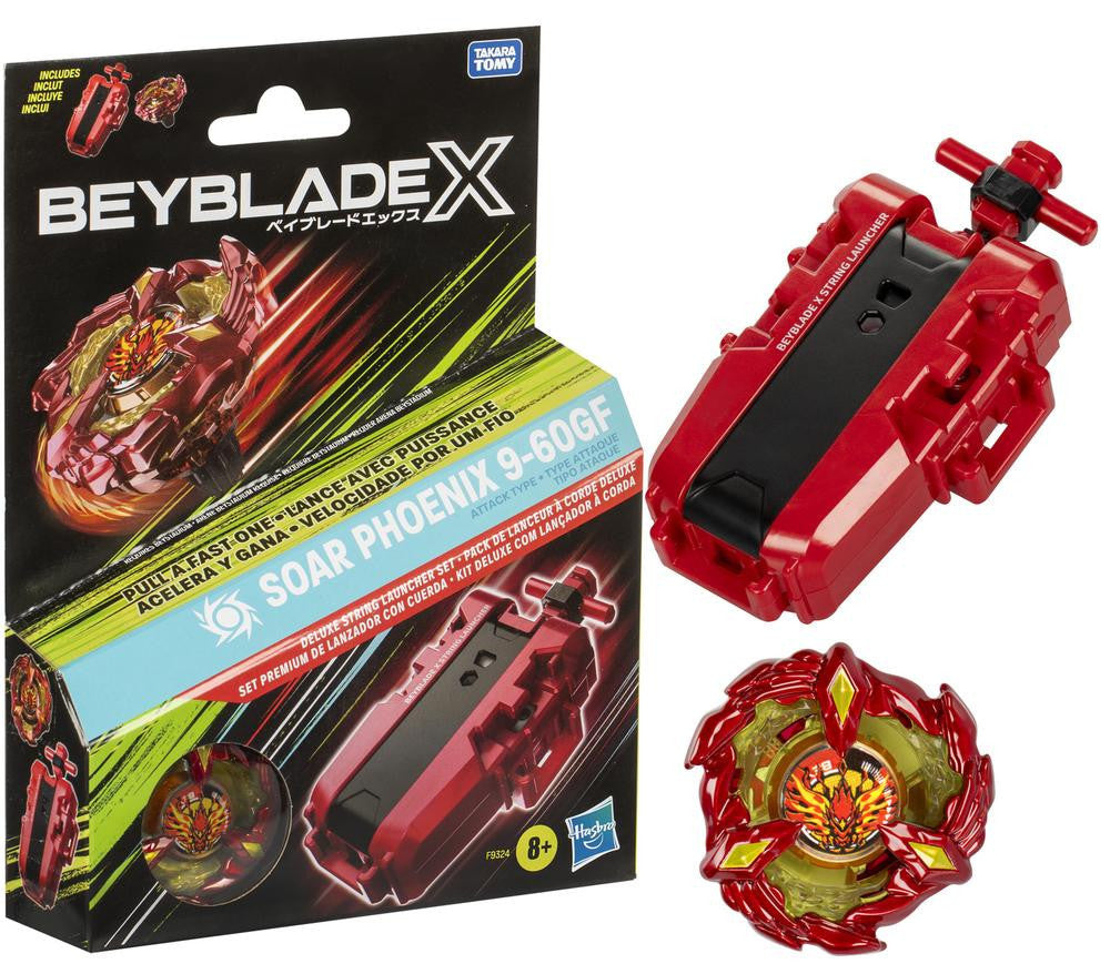 Beyblade X Soar Phoenix 9-60GF Deluxe String Launcher Set