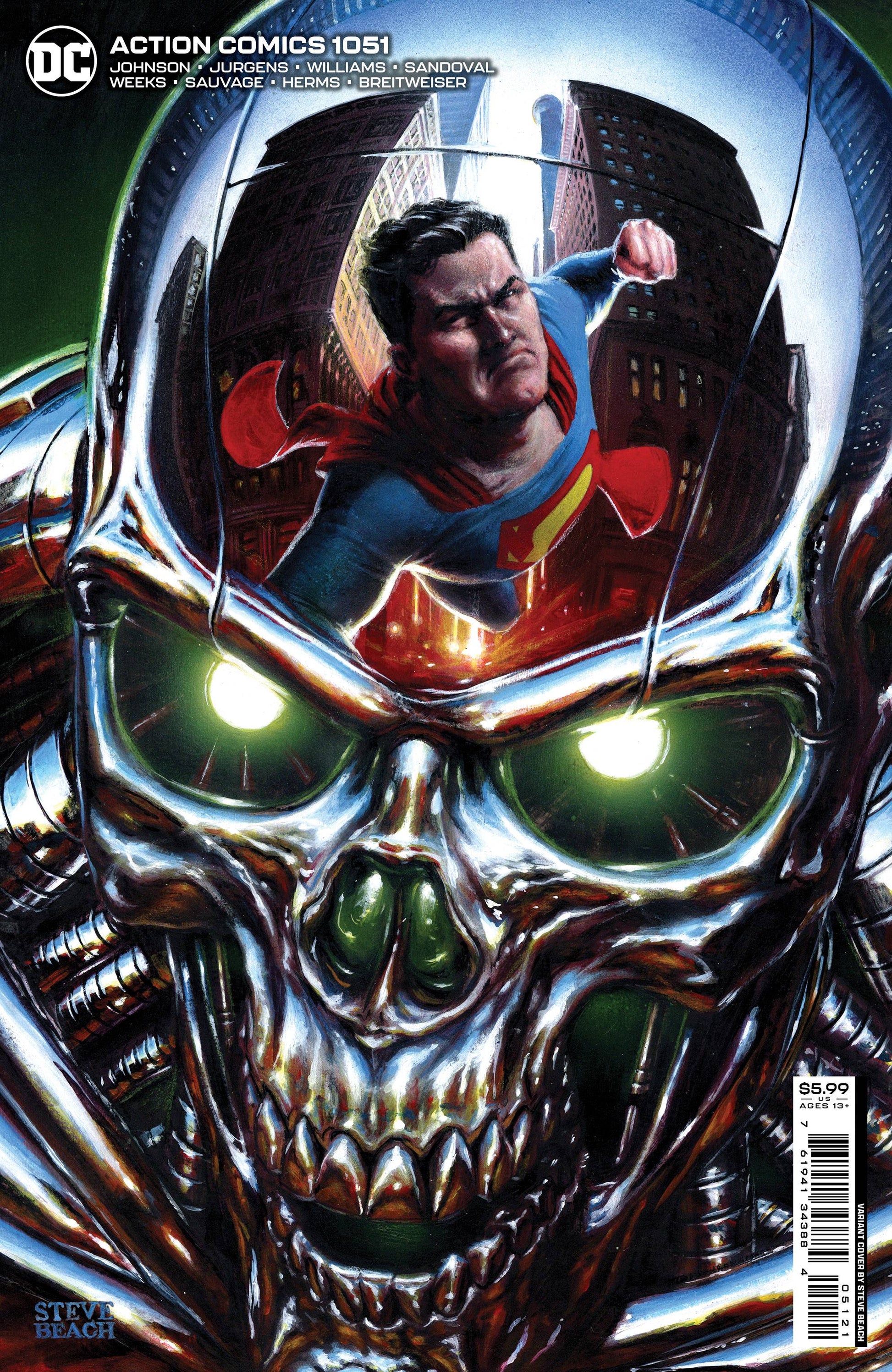 DC: ACTION COMICS - #1051 CVR B STEVE BEACH CARD STOCK VAR