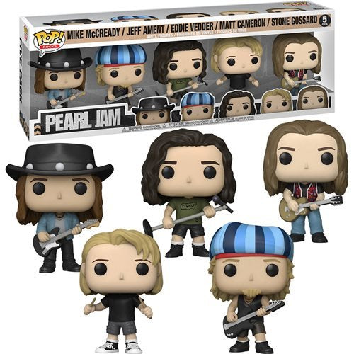 Pearl Jam: Mike McCready, Jeff Ament, Eddie Vedder, Matt Cameron, Stone Gossard - 5 Pack Funko Pop! Rocks