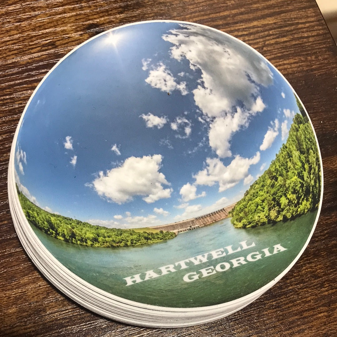 Hartwell Dam Sticker by Bill Powell