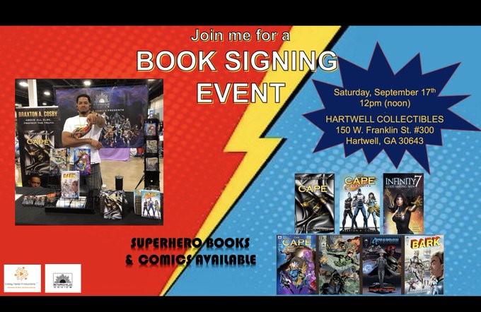 Meet Comic Book Artist Braxton Cosby Saturday, Sept. 17 at Lake Hartwell Collectibles
