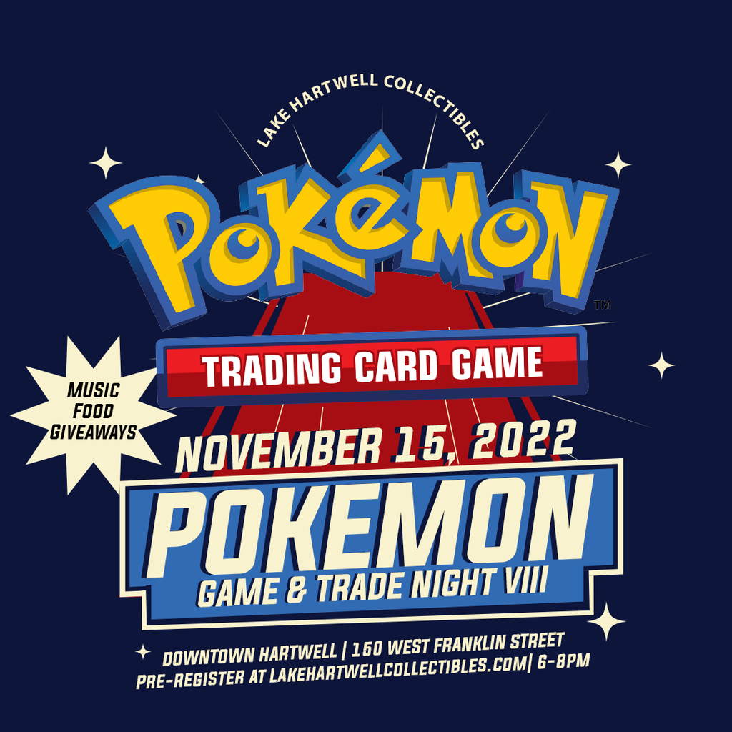 Pokemon Night Returns to Lake Hartwell Collectibles on Nov. 15, Register Here Today!