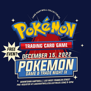 Pokemon Night Moves to Thursday, December 15, Register Here Today!