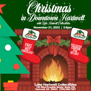 It's Christmas Time in Downtown Hartwell on November 21 from 5-8pm!