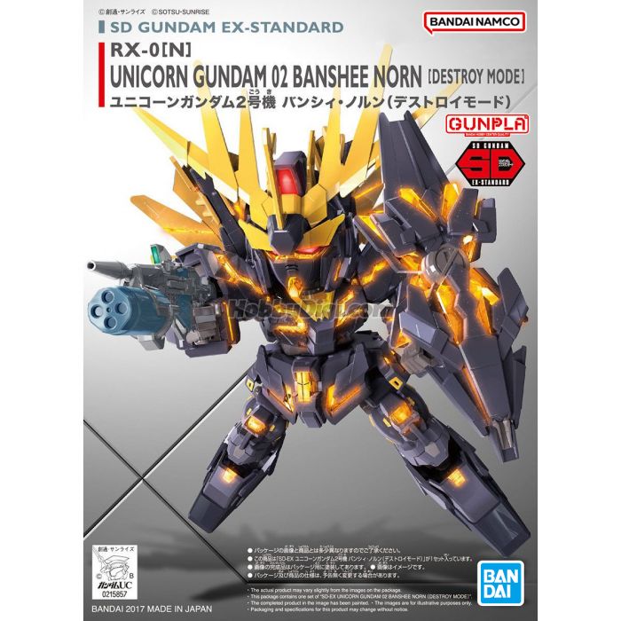 Bandai Hobby - Gundam UC - #19 Unicorn Gundam 02 Banshee (Destroy Mode) & Banshee Norn Parts Set, Bandai Spirits SDCS Model Kit