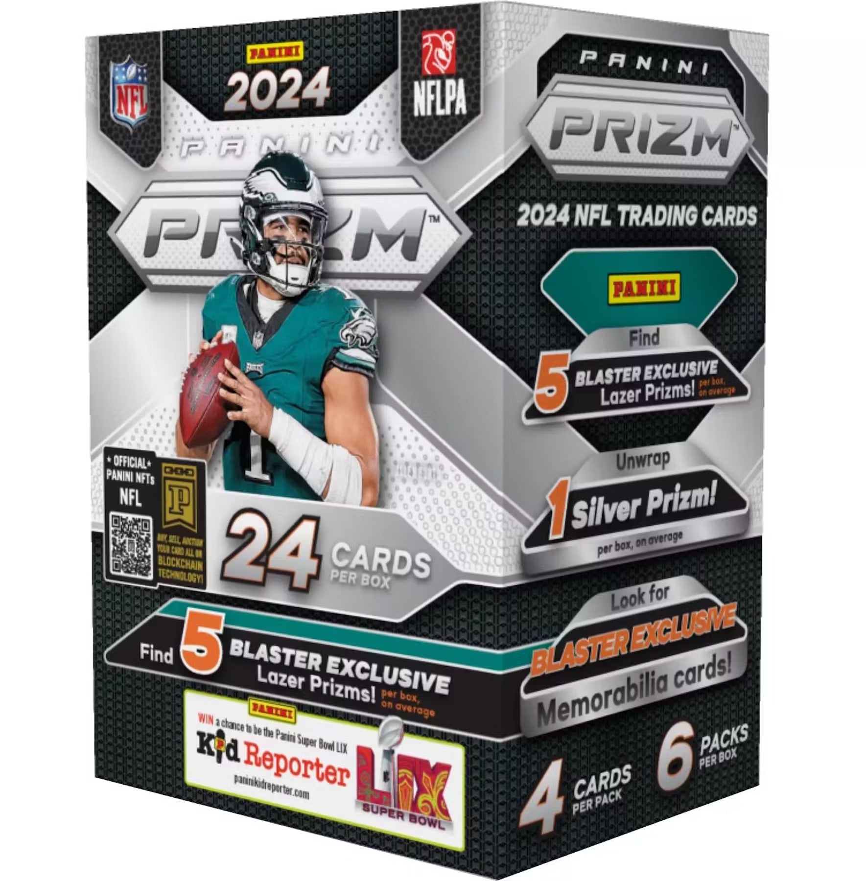2024 Panini Prizm Football 6-Pack Blaster Box (Disco Prisms)