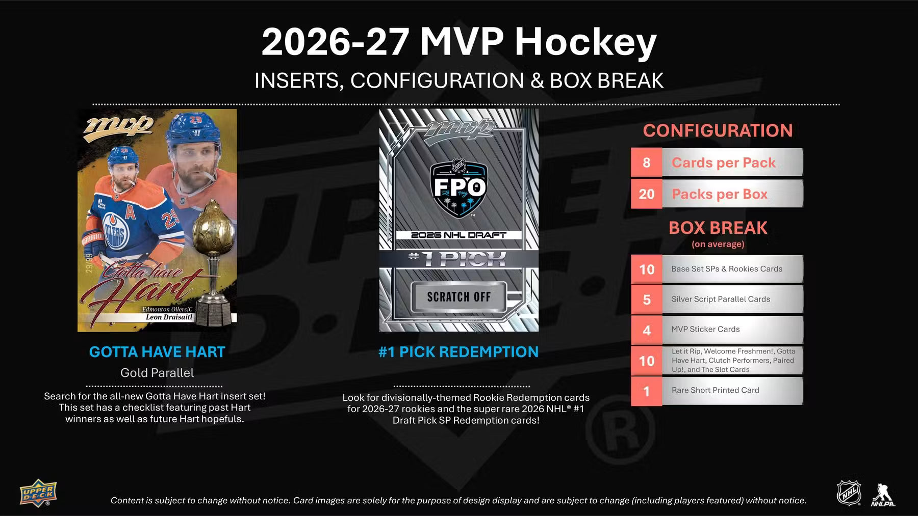 2026/27 Upper Deck MVP Hockey Hobby Box