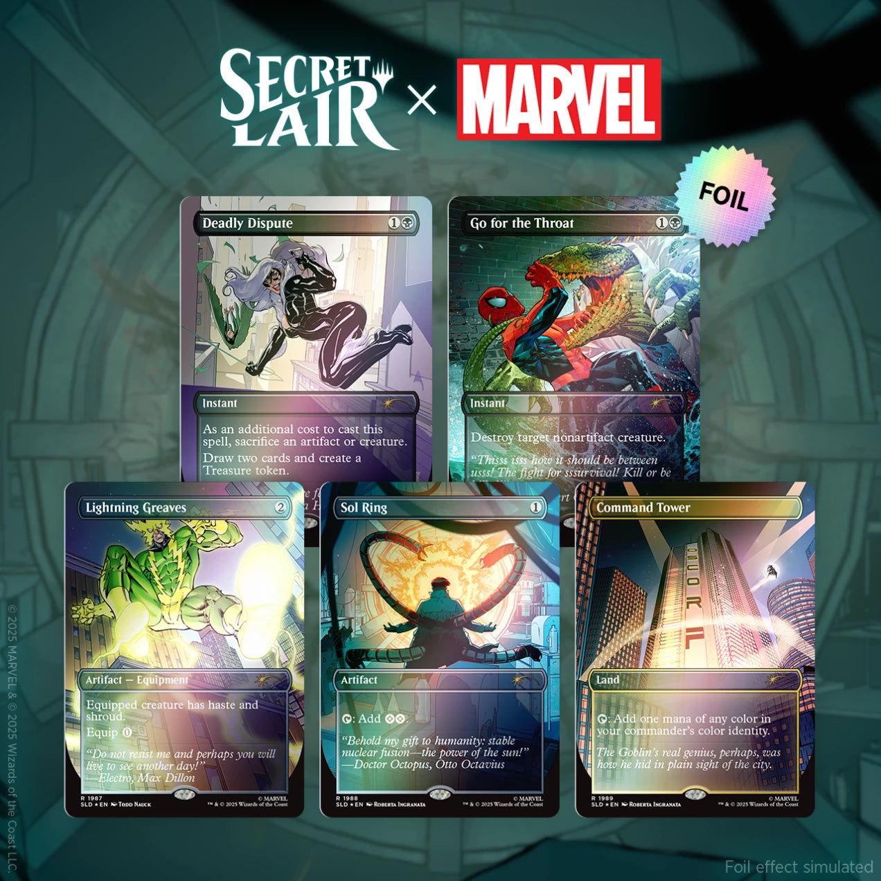 SECRET LAIR X MARVEL'S SPIDER-MAN: VILLAINOUS PLOTS FOIL EDITION