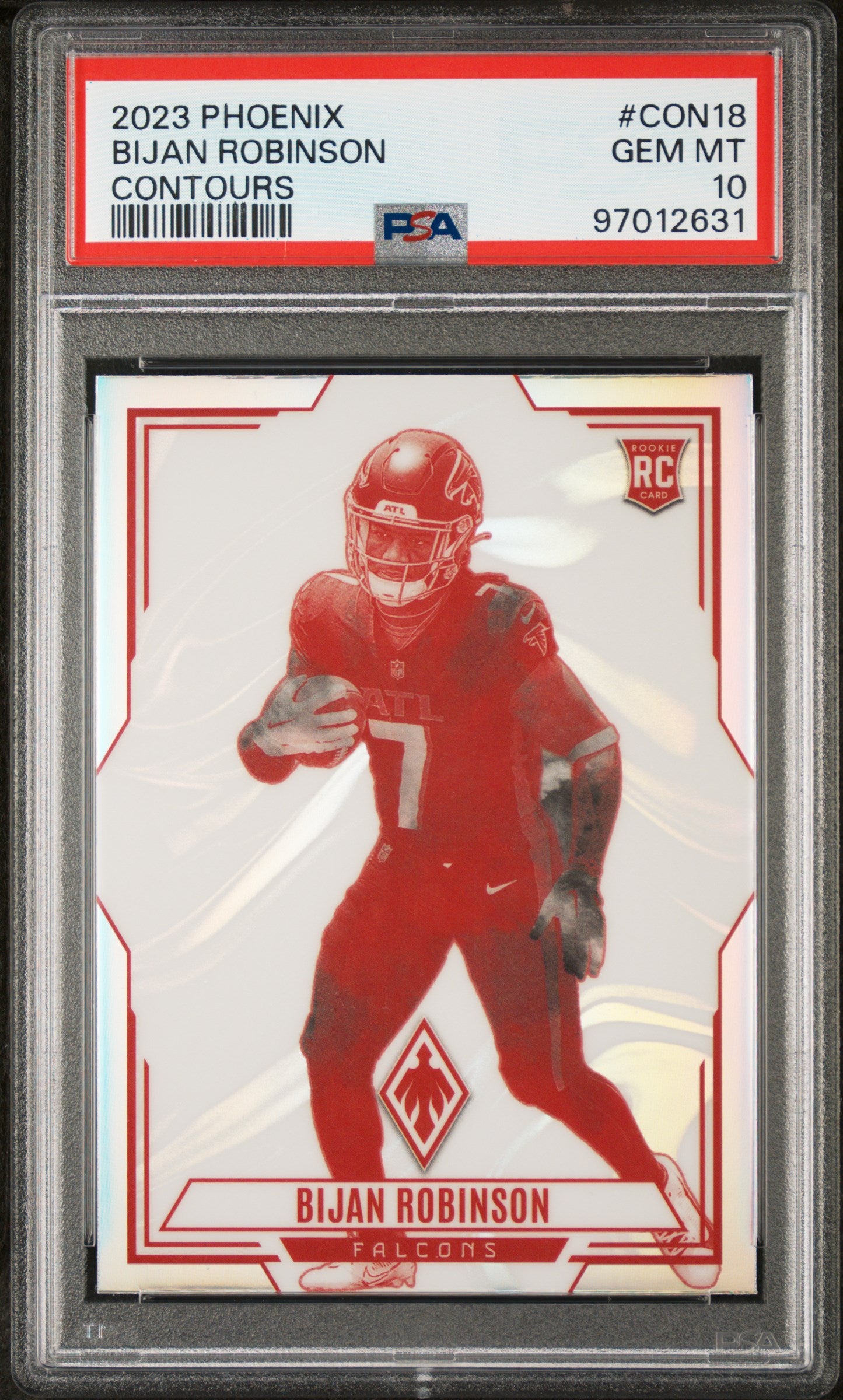 2023 Panini Phoenix Contours #CON18 Bijan Robinson PSA 10