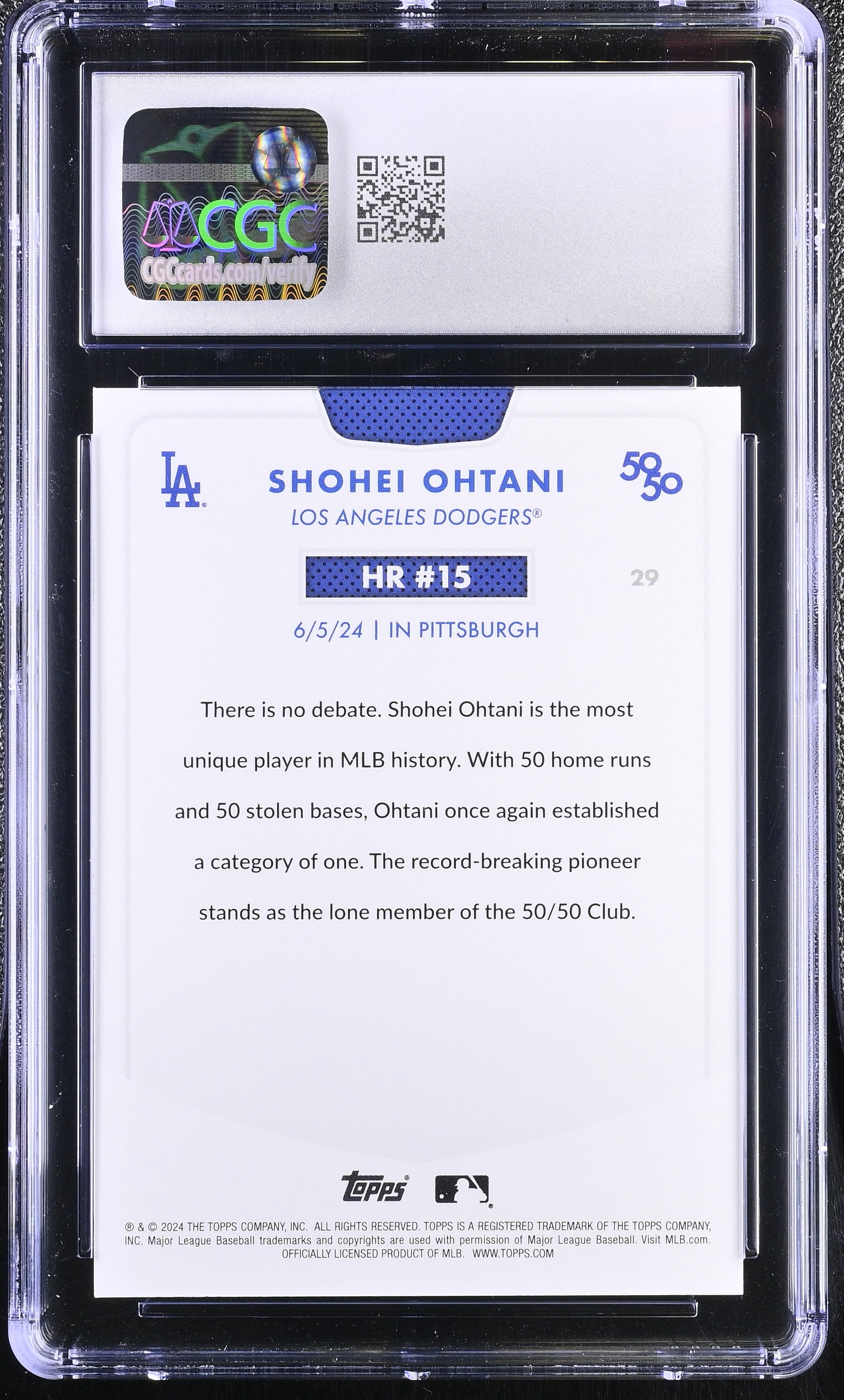 2024 50/50 #29 Shohei Ohtani CGC 9