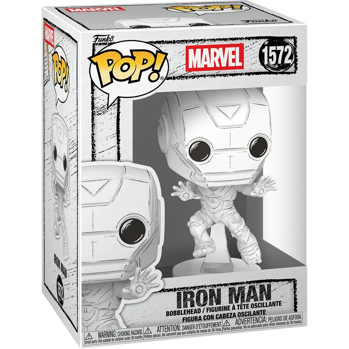 Marvel Sketched Iron Man Funko Pop! Vinyl Figure #1572
