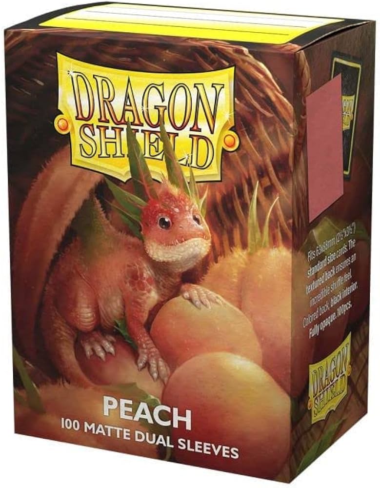 Dragon Shield: Matte Dual Standard Sleeves - PEACH (100ct)