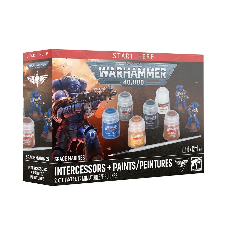 Warhammer 40K: Space Marines: Intercessors + Paints