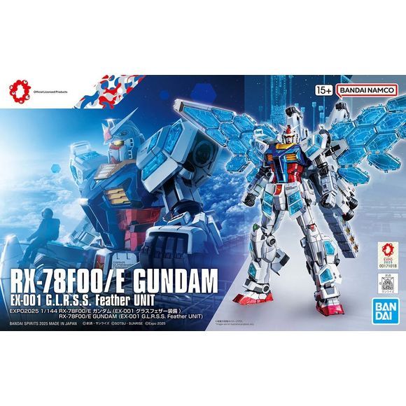 Bandai Gundam HG: RX-78F00/E Gundam EX-001 Glass Feather Chemical Recycle Ver. 1/144 Model Kit
