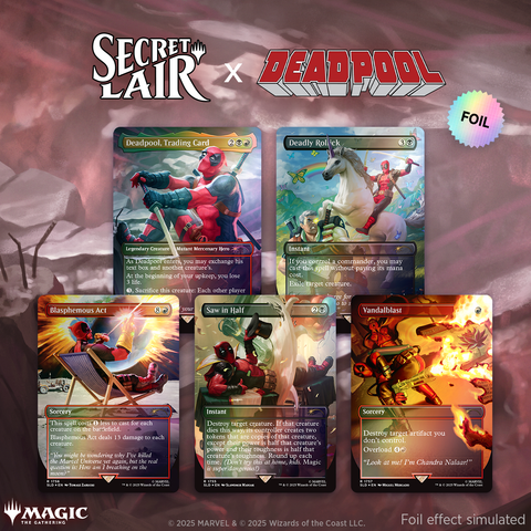 Magic the Gathering Secret Lair x Deadpool Rainbow Foil Edition Set