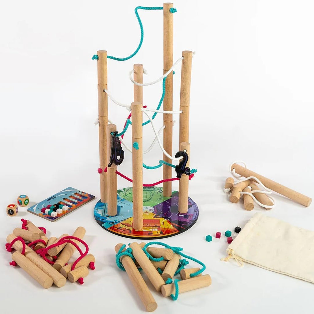 Nekojima | Avoid Mischievous Cats While Carefully Building a Japanese Power Grid | Stacking and Weaving Dexterity Game