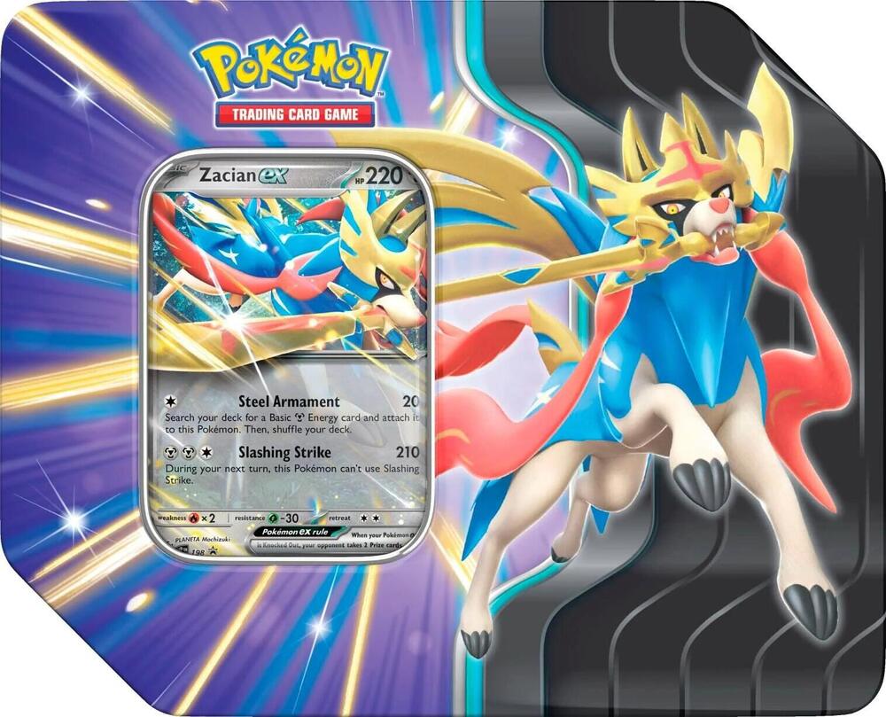 Pokemon:  Slashing Legends Tin [Zacian ex] - Miscellaneous Cards & Products