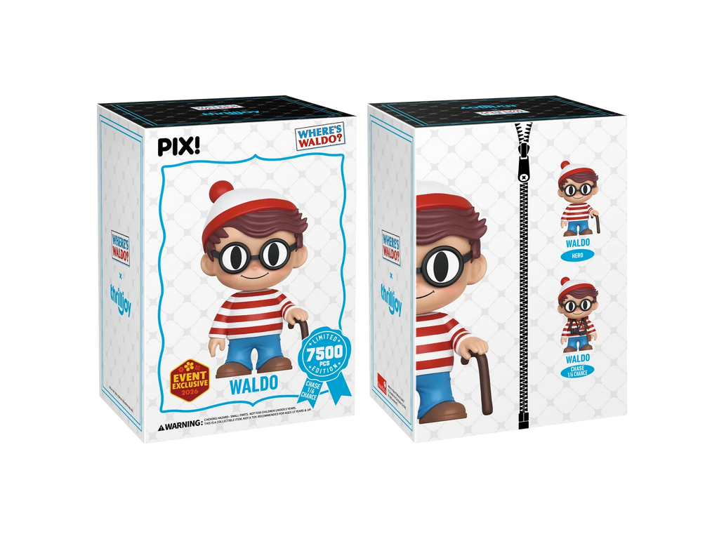 Where's Waldo Waldo with Cane Thrilljjoy Pix! Vinyl Figure - 2026 Spring Convention Exclusive