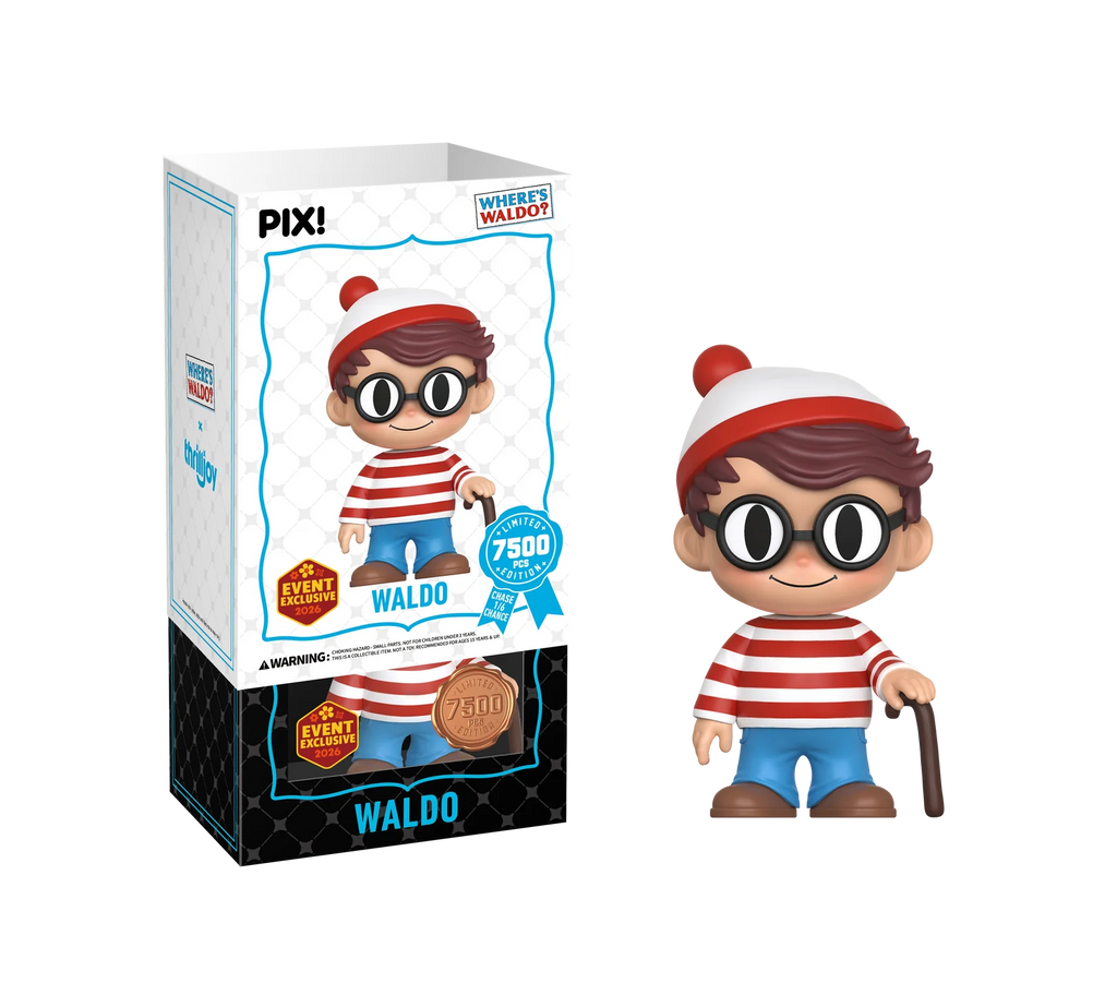 Where's Waldo Waldo with Cane Thrilljjoy Pix! Vinyl Figure - 2026 Spring Convention Exclusive