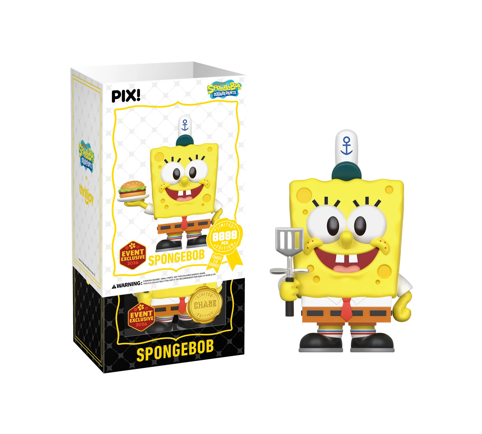 SpongeBob SquarePants with Krabby Patty Pix! Vinyl Figure - 2026 Convention Exclusive