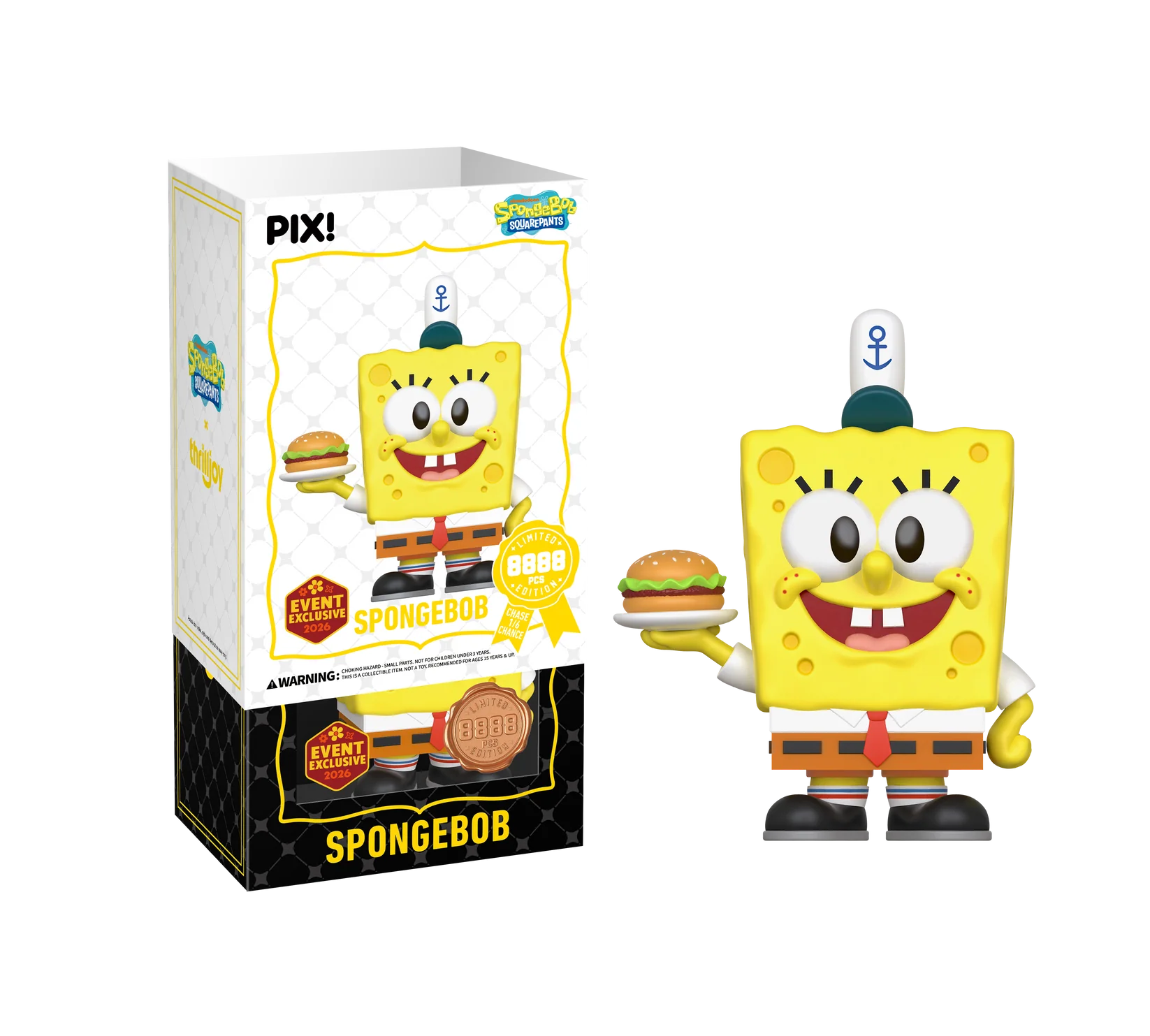 SpongeBob SquarePants with Krabby Patty Pix! Vinyl Figure - 2026 Convention Exclusive
