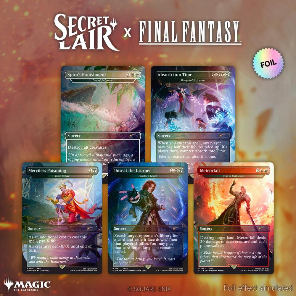 Magic the Gathering Secret Lair x Final Fantasy Game Over (Rainbow Foil Edition)