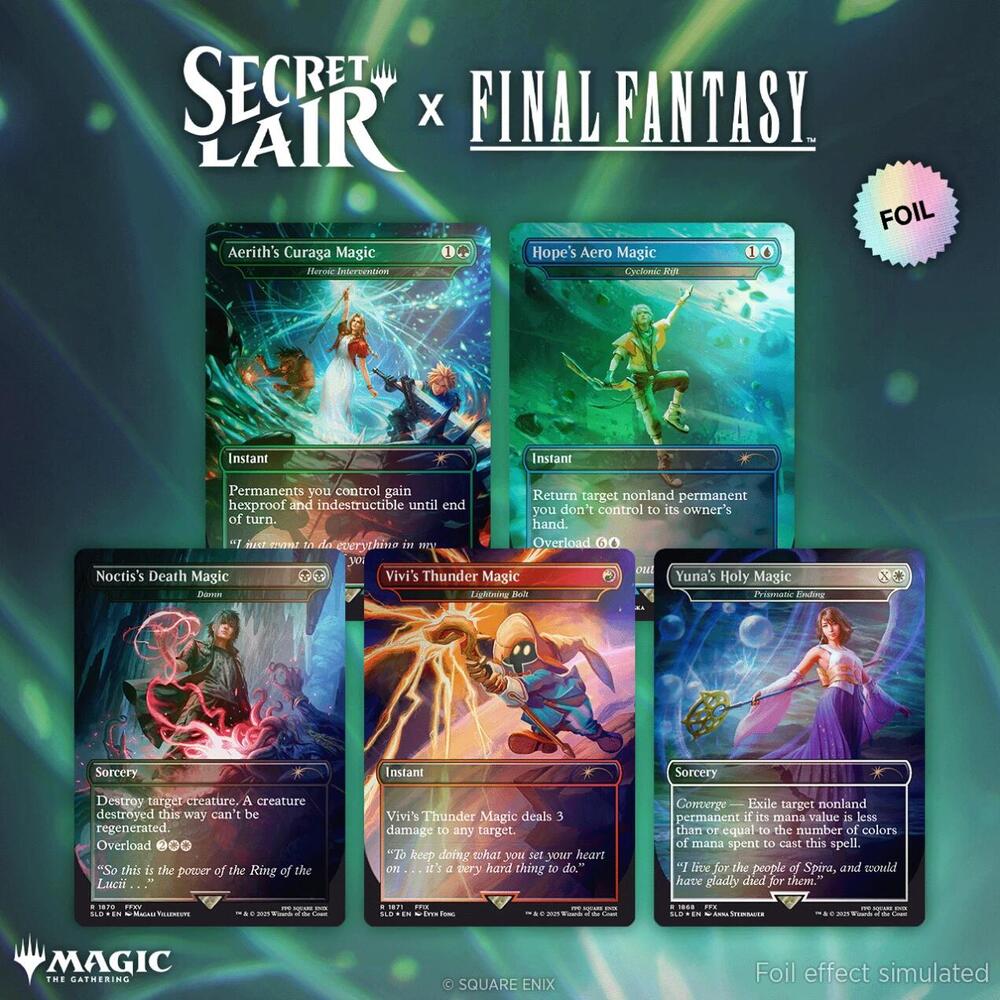 Magic the Gathering Secret Lair x Final Fantasy Grimoire (Rainbow Foil)
