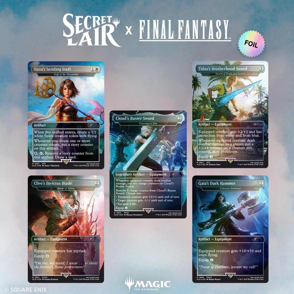 Magic the Gathering Secret Lair x Final Fantasy Weapons (Rainbow Foil Edition)