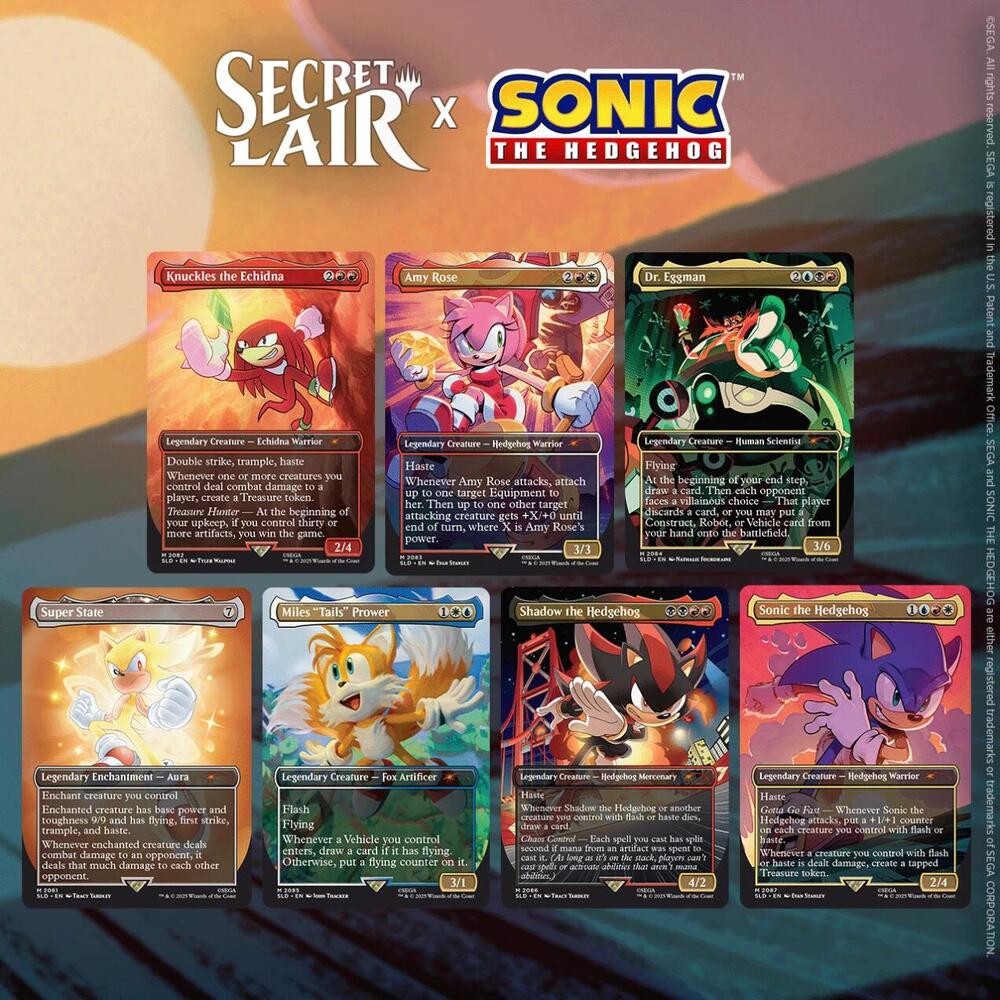 Magic the Gathering: Secret Lair - Sonic the Hedgehog - Friends & Foes - Non-Foil Edition