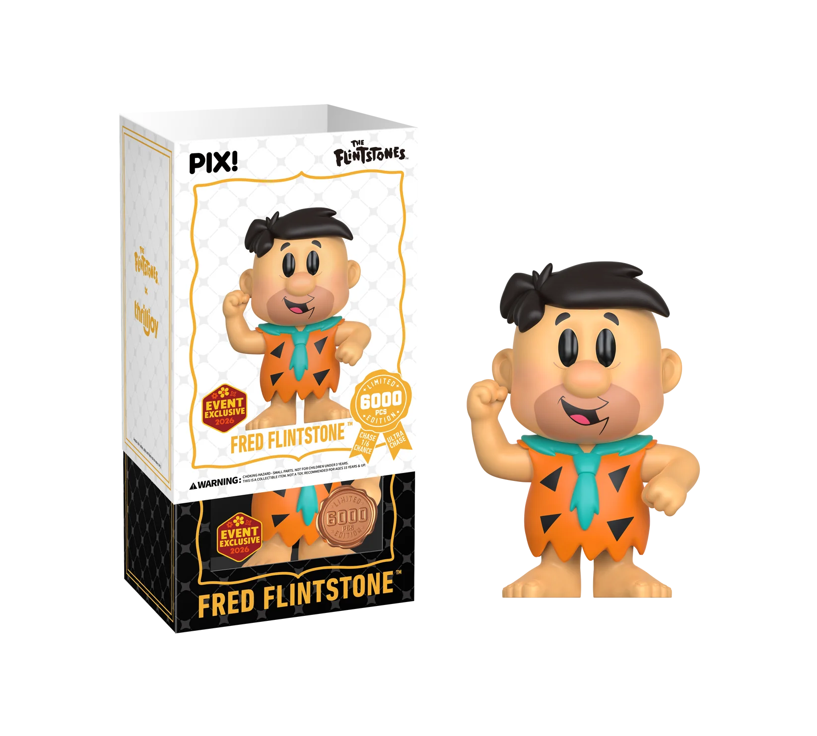The Flintstones Fred Flintstone Thrilljoy Pix! Vinyl Figure - 2026 Convention Exclusive