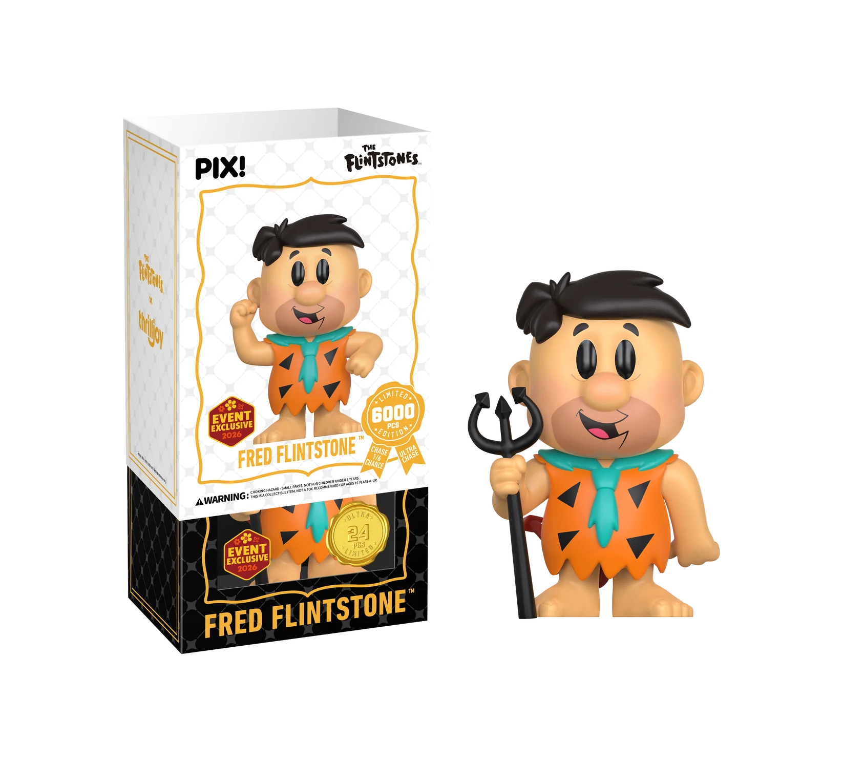 The Flintstones Fred Flintstone Thrilljoy Pix! Vinyl Figure - 2026 Convention Exclusive