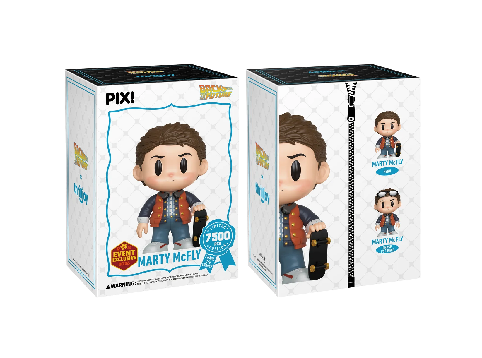 Back to the Future Marty McFly with Skateboard Thrilljoy Pix! Vinyl Figure - 2026 Convention Exclusive