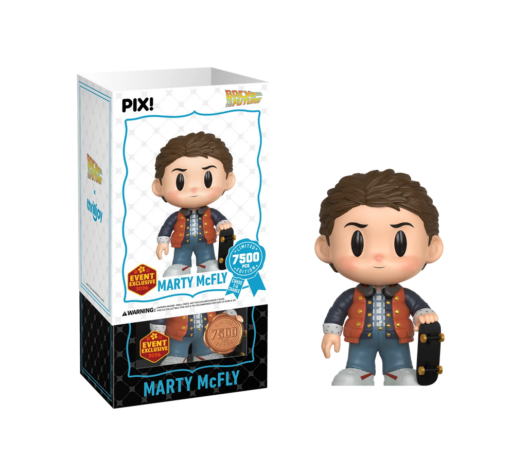 Back to the Future Marty McFly with Skateboard Thrilljoy Pix! Vinyl Figure - 2026 Convention Exclusive