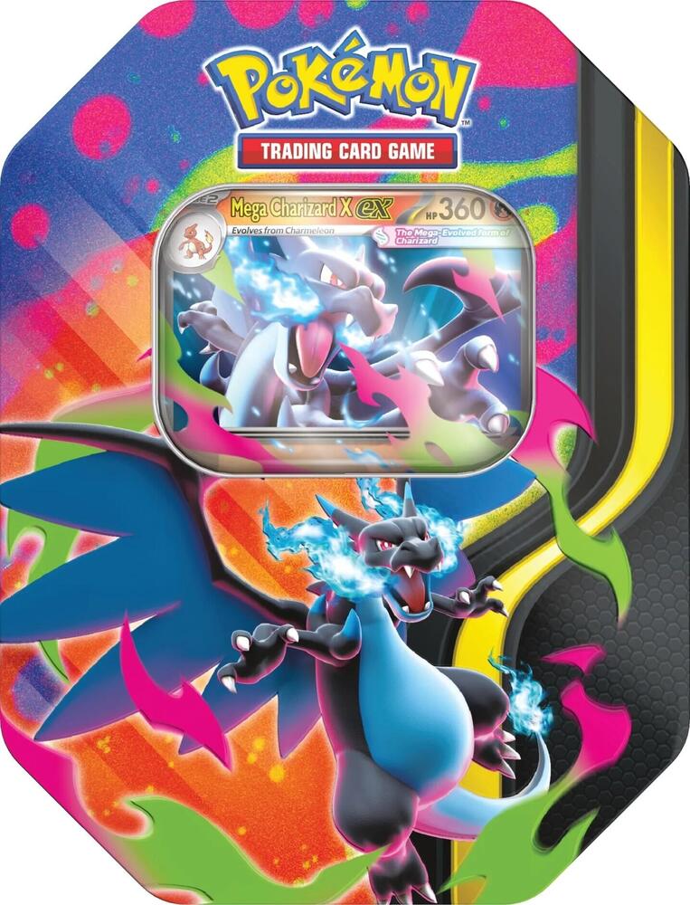 Pokemon Mega Charizard Tin (Mega Charizard X)