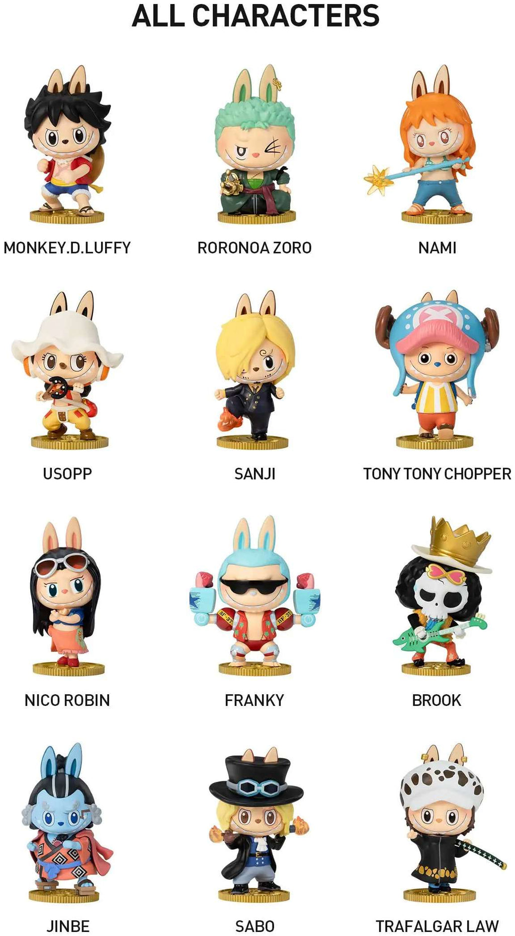 Pop Mart Blind Box - The Monster Labubu X One Piece Series (Random 1pcs)