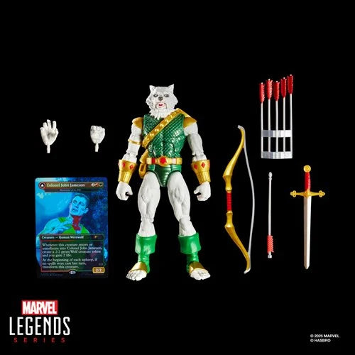 Spider-Man Marvel Legends Magic: The Gathering Man-Wolf 6-Inch Action Figure and Card Spider-Man Hasbro Action Figures