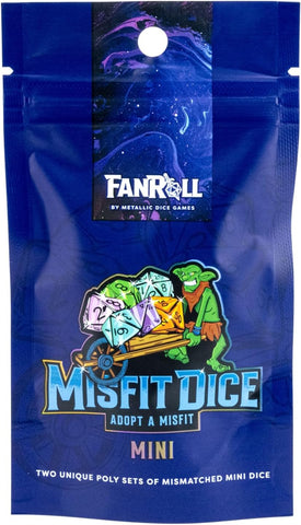 FanRoll Mystery Misfit Resin Polyhedral Dice Set, 7 Dice (Set of 2, 14 Dice)