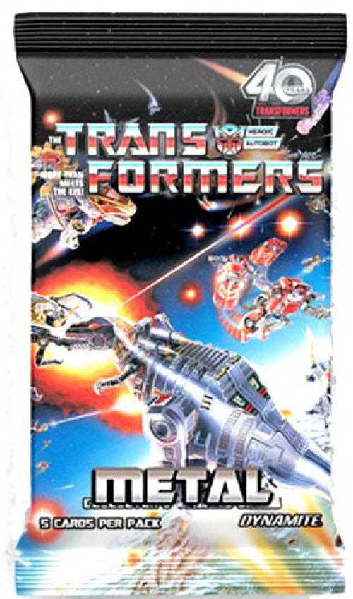 Dynamite Transformers 40th Anniversary Metal Trading Card Collector's BOOSTER Pack