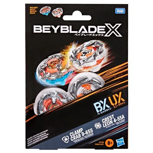 Beyblade X: BX UX Clamp Crab 9-65S & Crest Leon 4-55A Dual Pack Set
