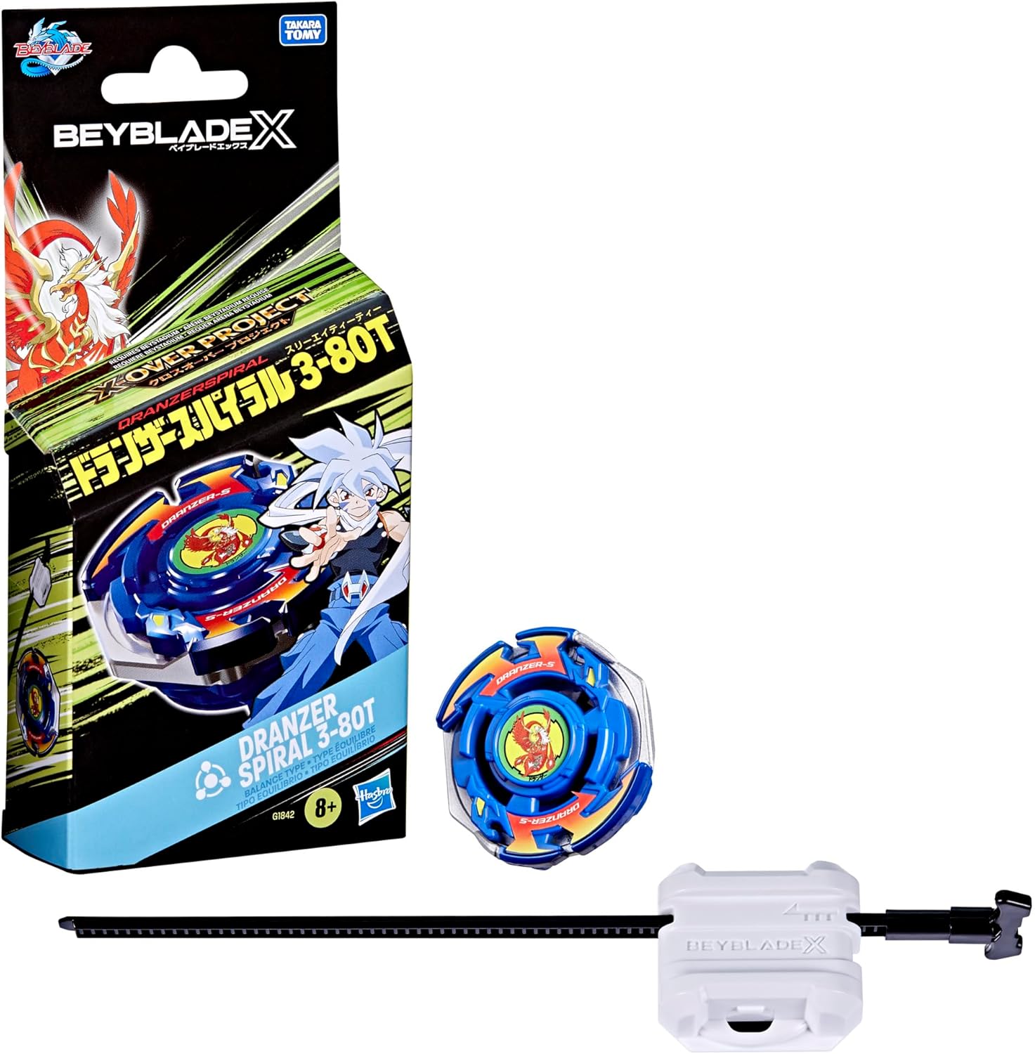 Beyblade X: Dranzer Spiral 3-80T Booster Pack (Blue)
