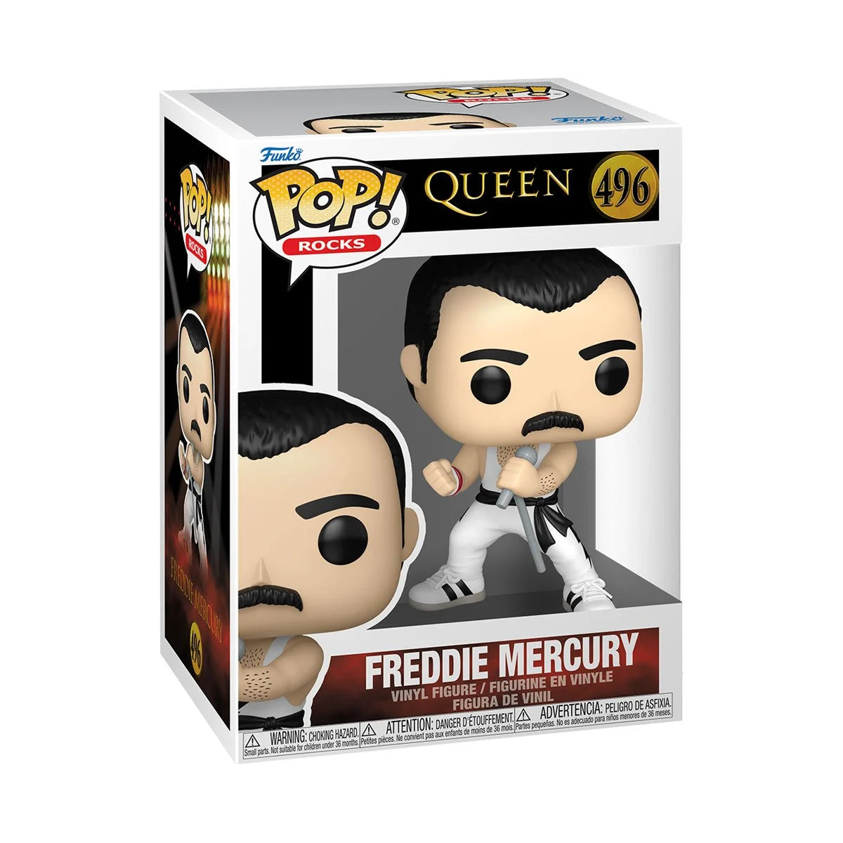 Queen Freddy Mercury (White Singlet) Funko Pop! Vinyl Figure #496