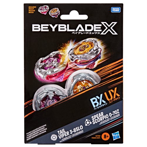 Beyblade X: BX UX Tail Viper 3-85LO & Spear Scorpio 0-70Z Dual Pack Set