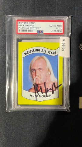 Hulk Hogan Reprint Card PSA/DNA Certified Authentic Auto