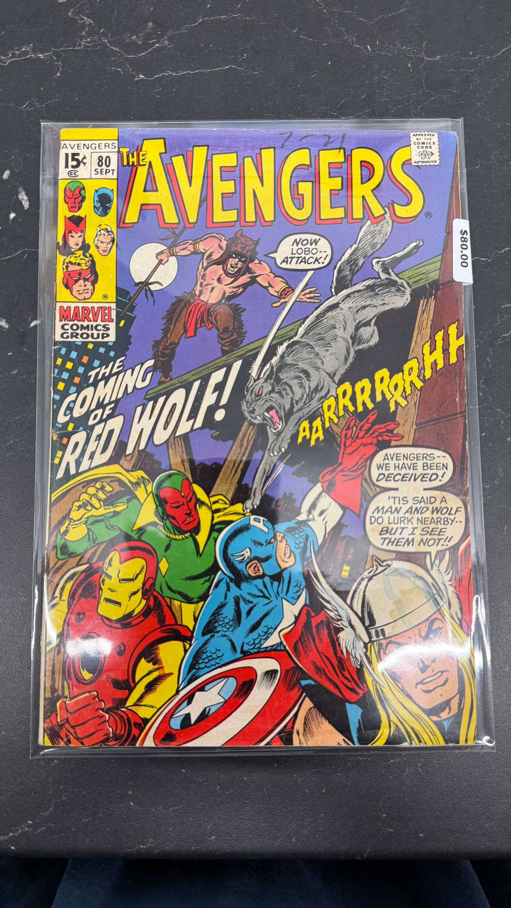 Marvel Comics: The Avengers #80 (First Appearance: Red Wolf)