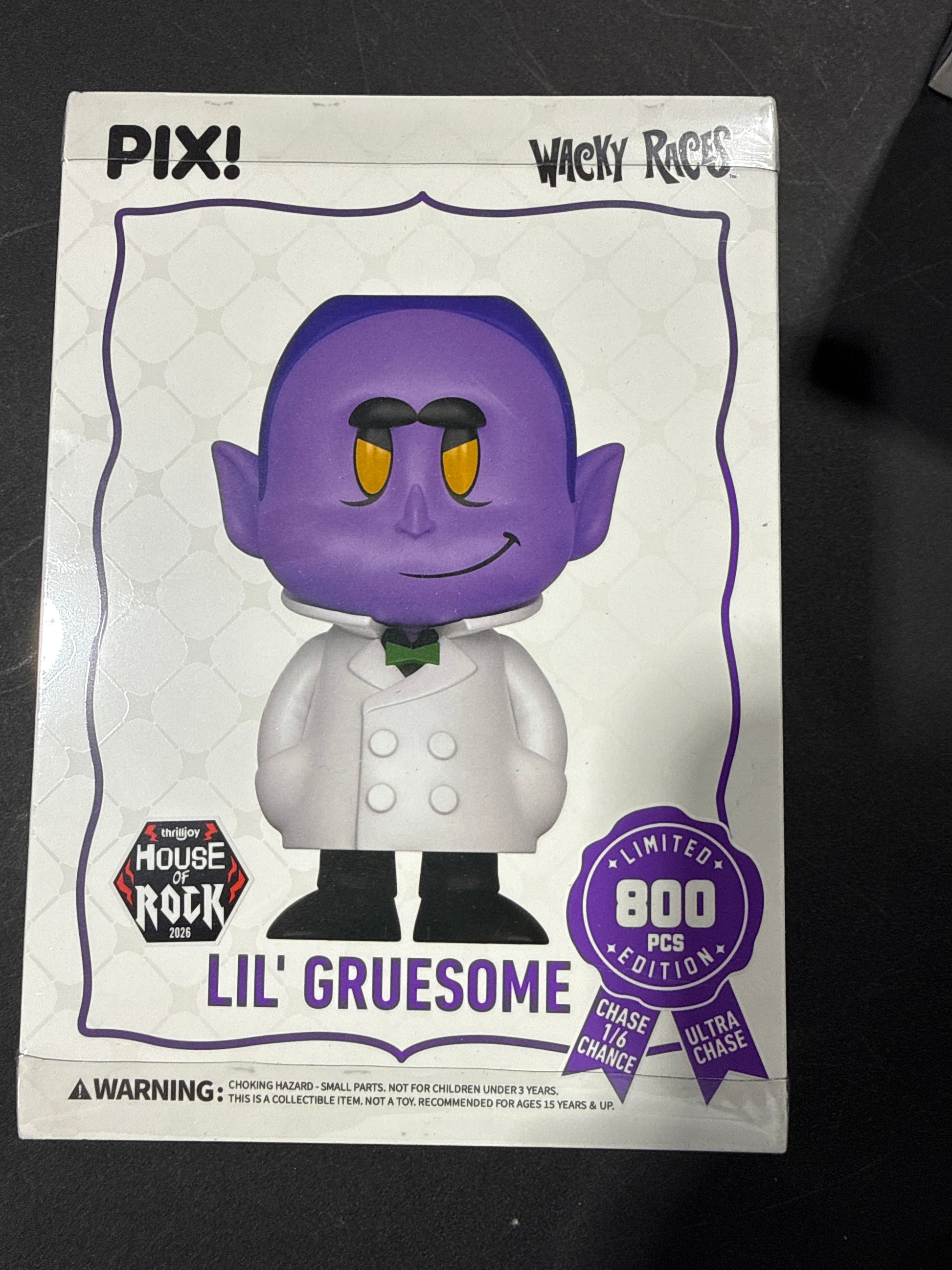 Thrilljoy 2026 House of Rock Exclusive Wacky Races Lil' Gruesome Pix! (LE 800, Sealed)